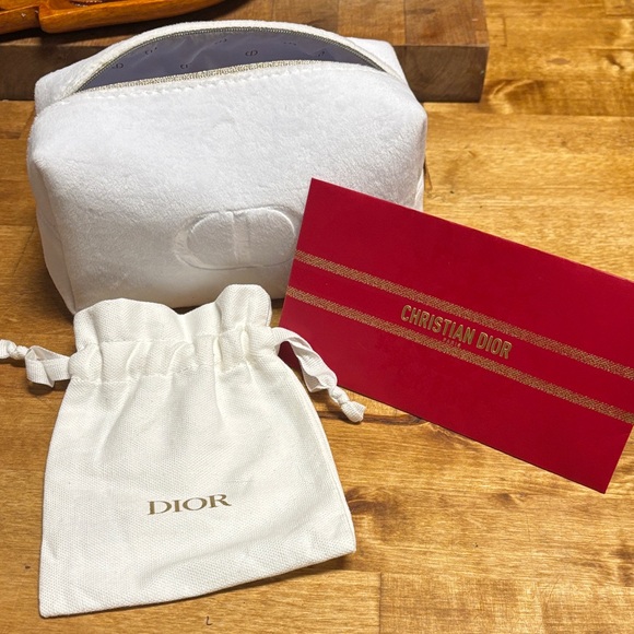 Dior White Drawstring Pouch - Picture 1 of 15